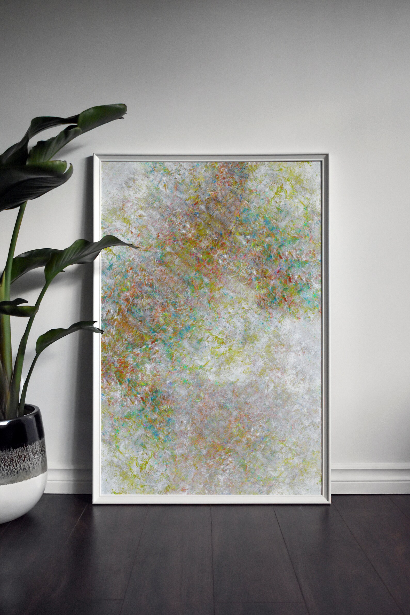 Muted Color Abstract Painting Contemporary Wall Art Original Etsy