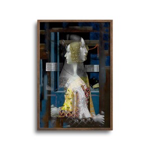 Surreal Portrait of a Woman, Renaissance Art, Altered Antique Painting, Original Artwork, Print or Canvas – 6x9, 8x12, 12x18, 16x24 in