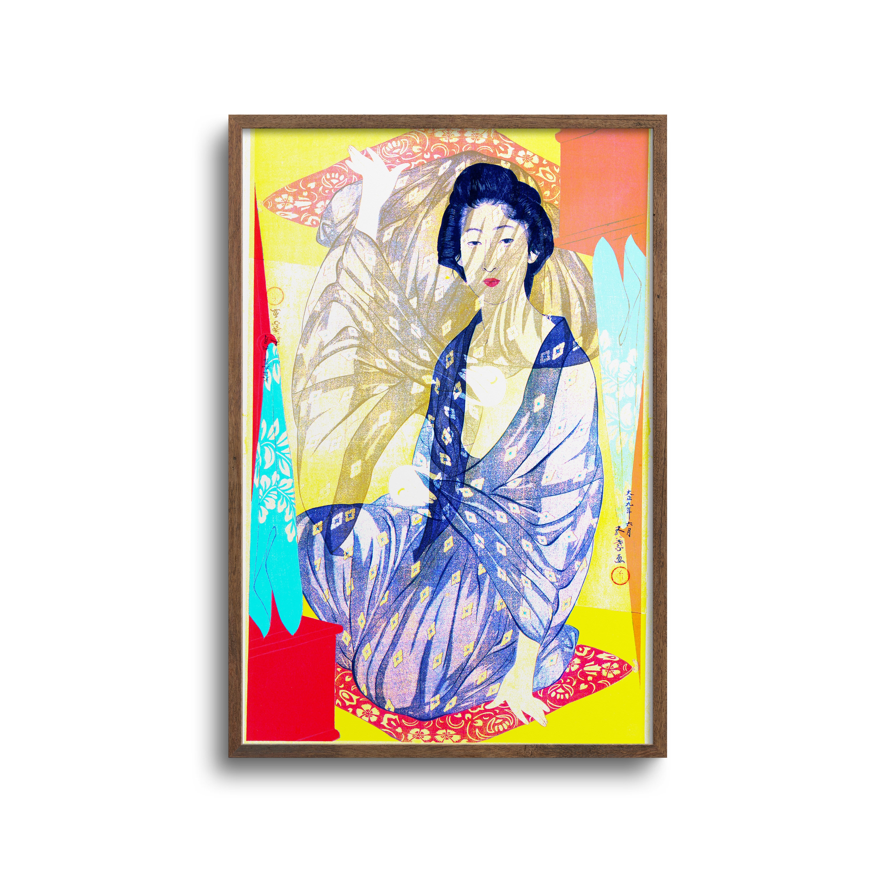 Portrait of a Japanese Lady, Altered Art, Original Artwork, Print