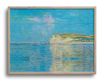 Vintage Impressionist Ocean Landscape, Monet Altered Painting, Original Artwork, Print or Canvas, 6x8, 9x12, 12x16, 18x24, 24x32 in