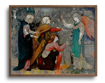 Altered Antique Oil Painting after Stanhope, Pre Raphaelite Wall Art, Eclectic Wall Decor, Print or Canvas – 8x10, 11x14, 16x20 in