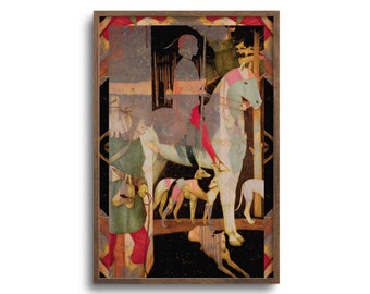 Altered Antique Painting, Surreal Print, Medieval Wall Art, Eclectic Decor, Paper or Canvas – 6x9, 8x12, 12x18, 16x24, 20x30, 26x39 in