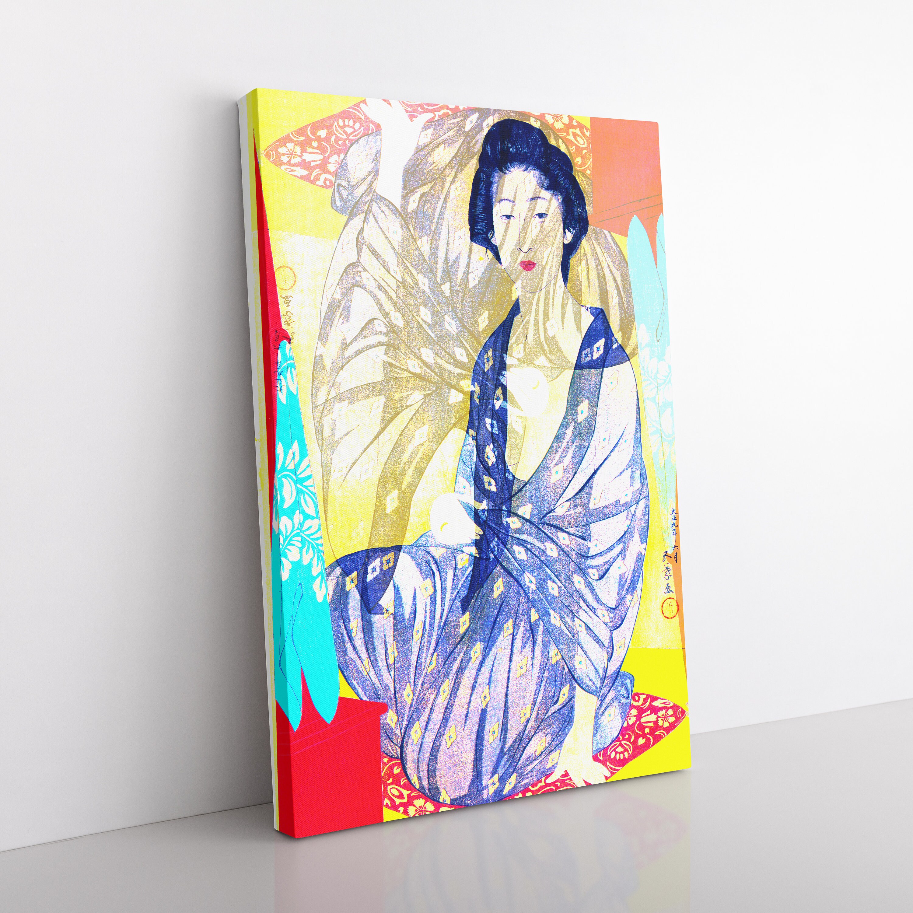 Portrait of a Japanese Lady, Altered Art, Original Artwork, Print