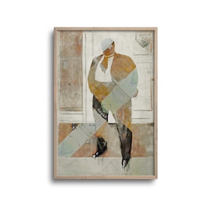 Portrait of a Man, Altered Vintage Painting, Original Artwork, Paper or Canvas Print – 6x9, 8x12, 12x18, 16x24, 20x30, 26x39 in