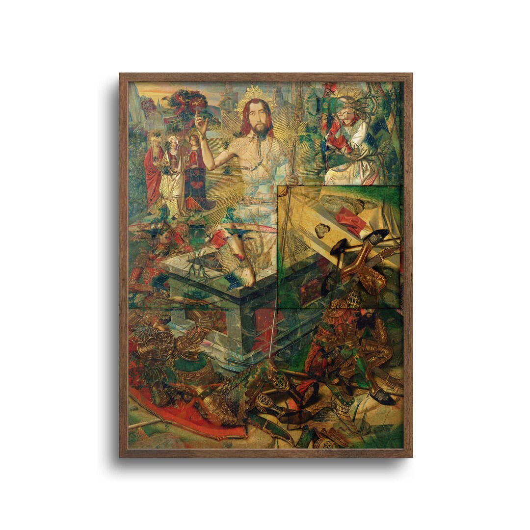Renaissance Sacred Art Print, Altered Antique Painting, Original ...