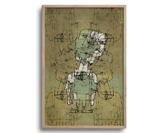 Paul Klee Inspired Art Print: Moody Modern Wall Art
