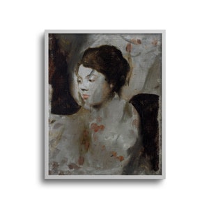 Altered Portrait of a Woman after Degas, Eclectic Decor, Moody Wall Art, Paper or Canvas Print, 8x10, 11x14, 16x20, 24x30 in