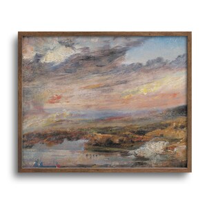Vintage Countryside Landscape, Altered Antique Oil Painting, Original Artwork, Print or Canvas, 8x10, 11x14, 16x20, 24x30, 32x40 in
