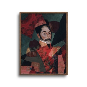 Portrait of Simon Bolivar, Altered Antique Oil Painting, Original Artwork, Paper or Canvas Print – 6x8, 9x12, 12x16, 18x24, 24x32, 32x40 in