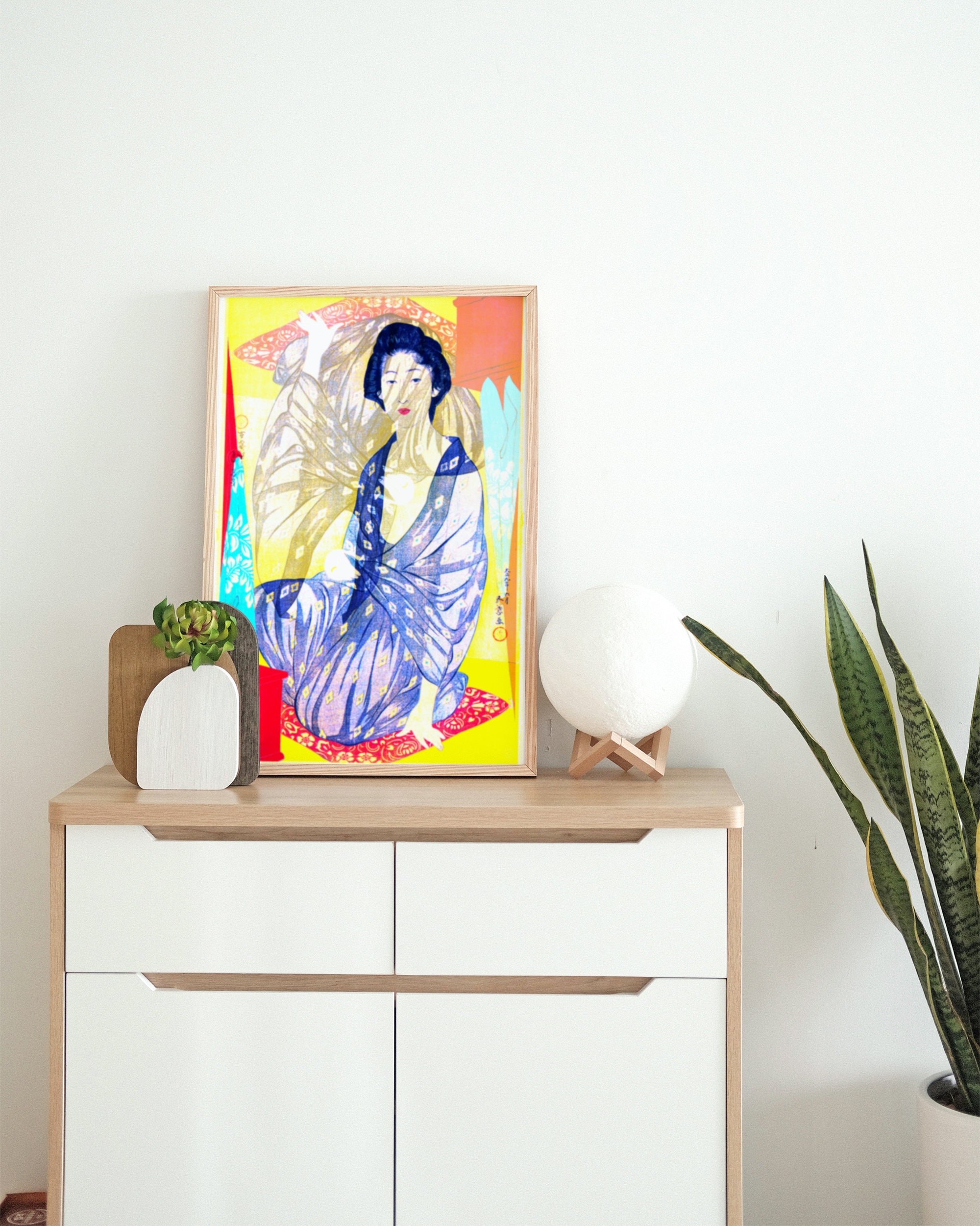 Portrait of a Japanese Lady Altered Art Original Artwork | Etsy