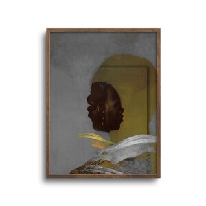 Vintage Portrait of a Black Man, Surreal Print, Altered Antique Oil Painting, Print or Canvas – 6x8, 9x12, 12x16, 18x24, 24x32 in