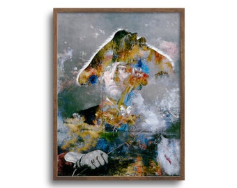 Antique Portrait of a Man in Uniform, Altered Vintage Oil Painting, Print or Canvas – 6x8, 9x12, 12x16, 18x24 in – ArBDigitalArts.com