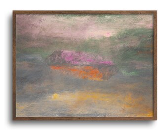 Abstract Skyscape Print, Cloud Art, Altered Antique Painting, Original Artwork, Fine Art Paper or Stretched Canvas, Unframed