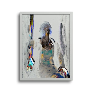 Abstract Portrait of a Woman, Modern Painting, Original Artwork, Print or Canvas – 6x8, 9x12, 12x16, 18x24, 24x32 in