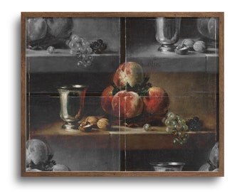 Surreal Print, Still Life, Altered Antique Oil Painting, Eclectic Decor, Original Artwork, Fine Art Paper or Stretched Canvas, Unframed