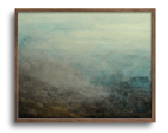 Abstract Landscape Print, Antique Oil Painting Style, Rembrandt Artwork