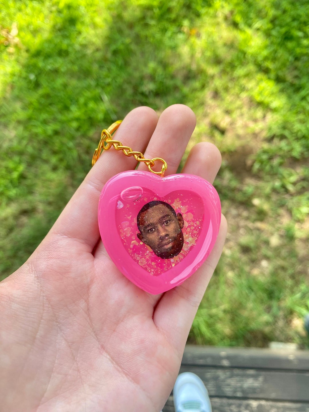 Floating Tyler the Creator Head Funny Resin Shaker Keychain Etsy