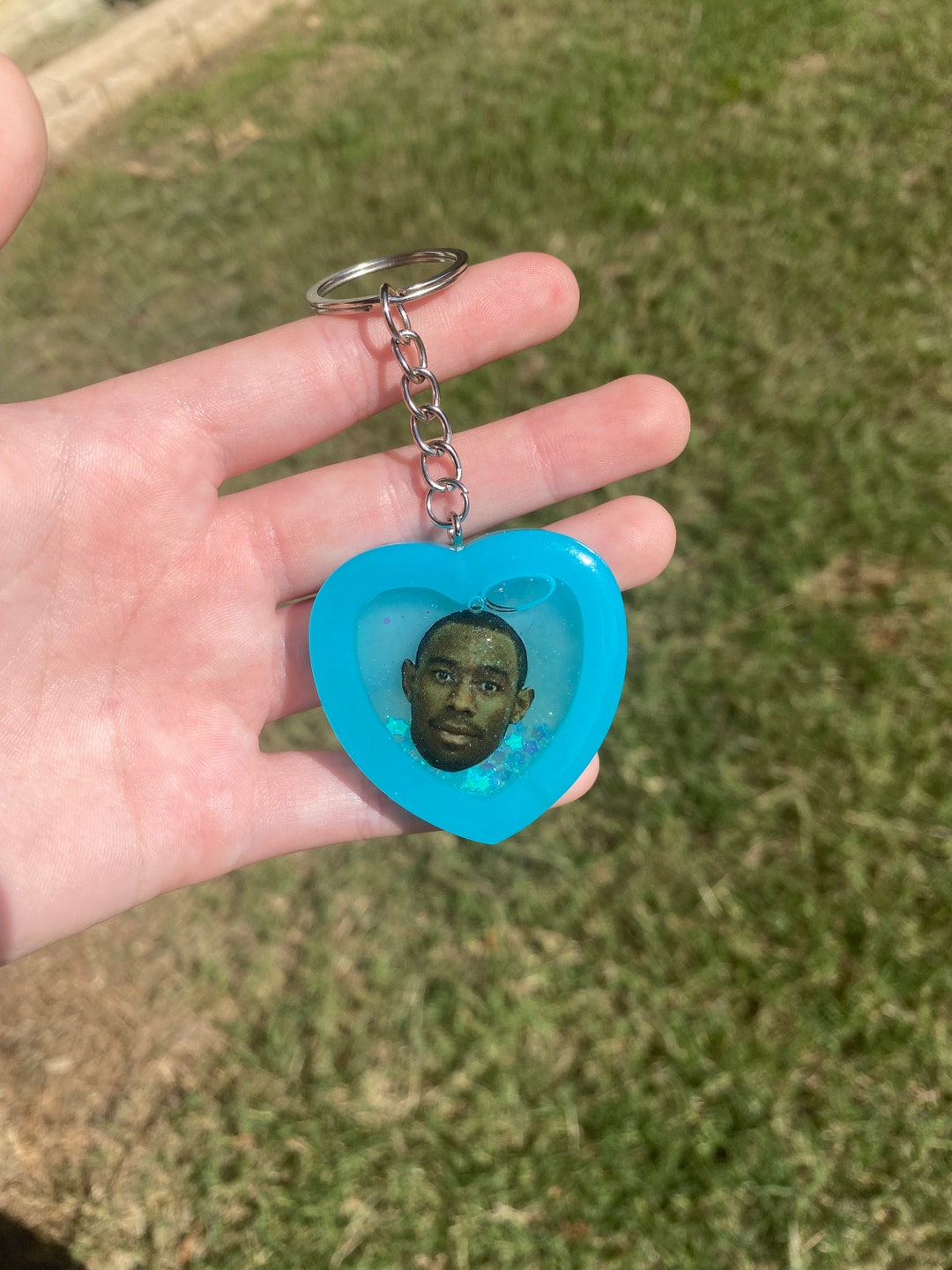 Floating Tyler the Creator Head Funny Resin Shaker Keychain Etsy