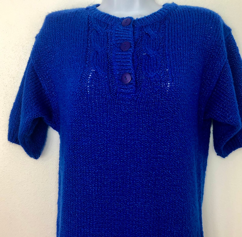 Vintage Short Sleeve Cozy Sweater