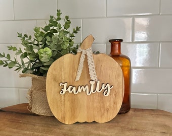 Pumpkin Fall Decor / Tiered Tray Decor / Farmhouse Decor / Fall Decor