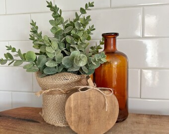Chunky Wooden Pumpkin / Mini Wood Pumpkin / Tiered Tray Decor / Farmhouse Decor