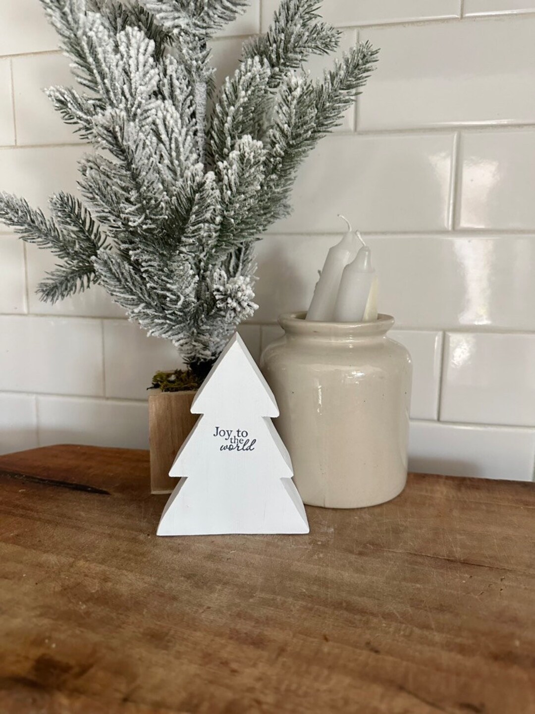 Mini Wood Christmas Tree / Farmhouse Christmas Decor / Tiered - Etsy