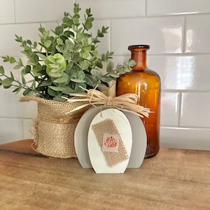 Fall Wooden Pumpkin / Mini Wood Pumpkin / Tiered Tray Decor / Fall Farmhouse Decor