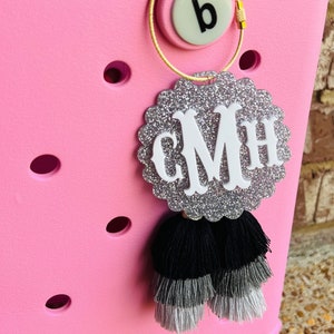 Monogram Bag Tag | Bogg Bag Tassel | Beach Tote Charm | Personalized Bag Charm | Name Charm | Bogg Bag Accessories | Backpack Tag