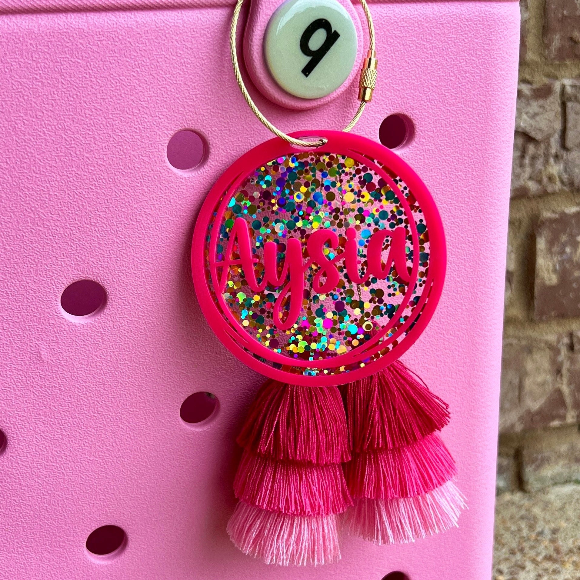 Mermaid Confetti Bogg Bag Charm | Custom Bogg Bag Tassel | Beach Tote Charm | Personalized Bag Charm | Bogg Bag Accessories | Backpack Tag
