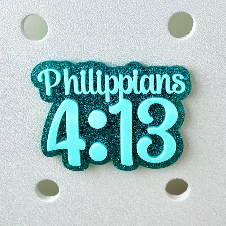 Bible Verse Bogg Bag Charm | Custom Bogg Bag Pop In | Gift for Friend | Faith Bogg Bag Bit | Personalized Bogg Bag Accessory | Scripture image 1