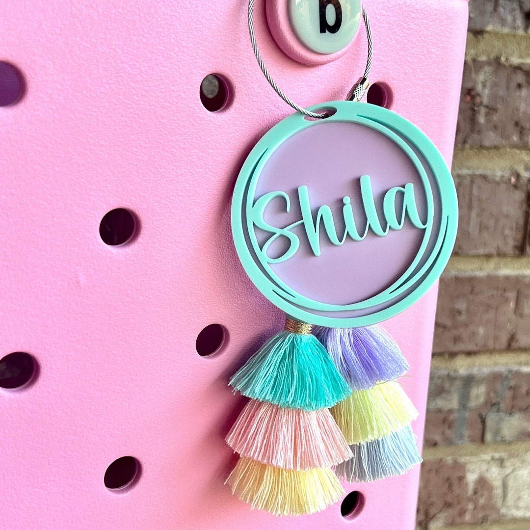 Custom Bogg Bag Charm Bogg Bag Tassel Beach Tote Charm Personalized Bag