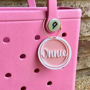 Custom Bogg Bag Charm | Bogg Bag Tag | Beach Tote Charm | Personalized Acrylic Bag Charm | Name Charm | Bogg Bag Accessories | Backpack Tag