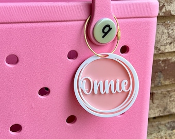 Custom Bogg Bag Charm | Bogg Bag Tag | Beach Tote Charm | Personalized Acrylic Bag Charm | Name Charm | Bogg Bag Accessories | Backpack Tag