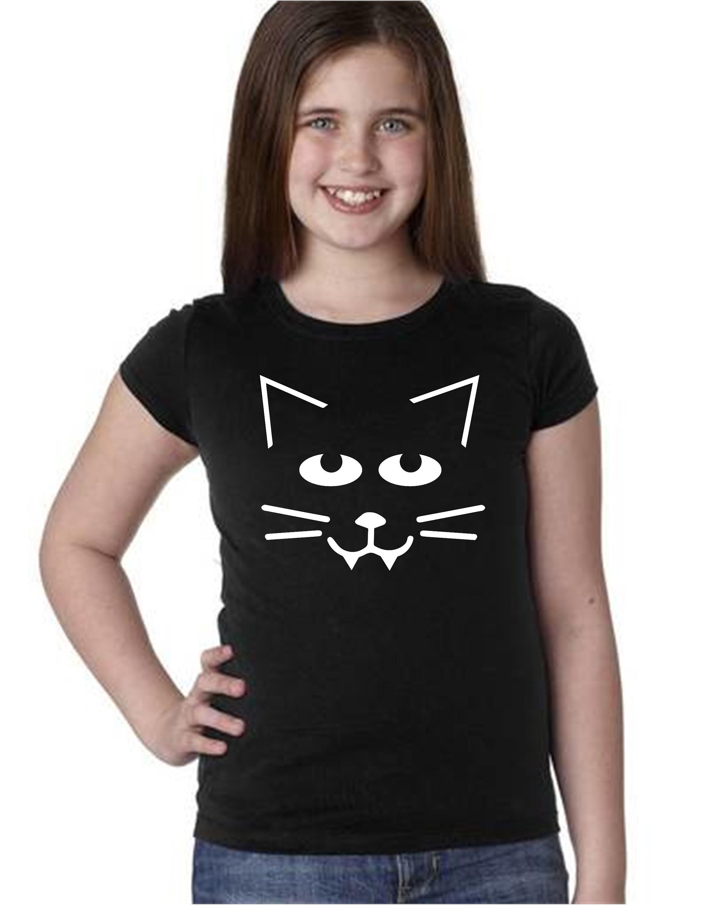 Glow in the Dark Kitty Cat Shirt | Etsy