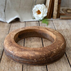 Wooden Hat Form Brim | Vintage Millinery Tool Piece | Wood Hat Mold