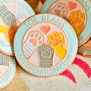 Pastel & Glitter Toe Beans Appreciation Club Enamel Pin