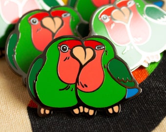 Lovebirds Enamel Pin