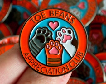 Pin de esmalte del club de apreciación de Toe Beans
