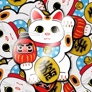 Lucky Cat / Maneki Neko Vinyl Sticker