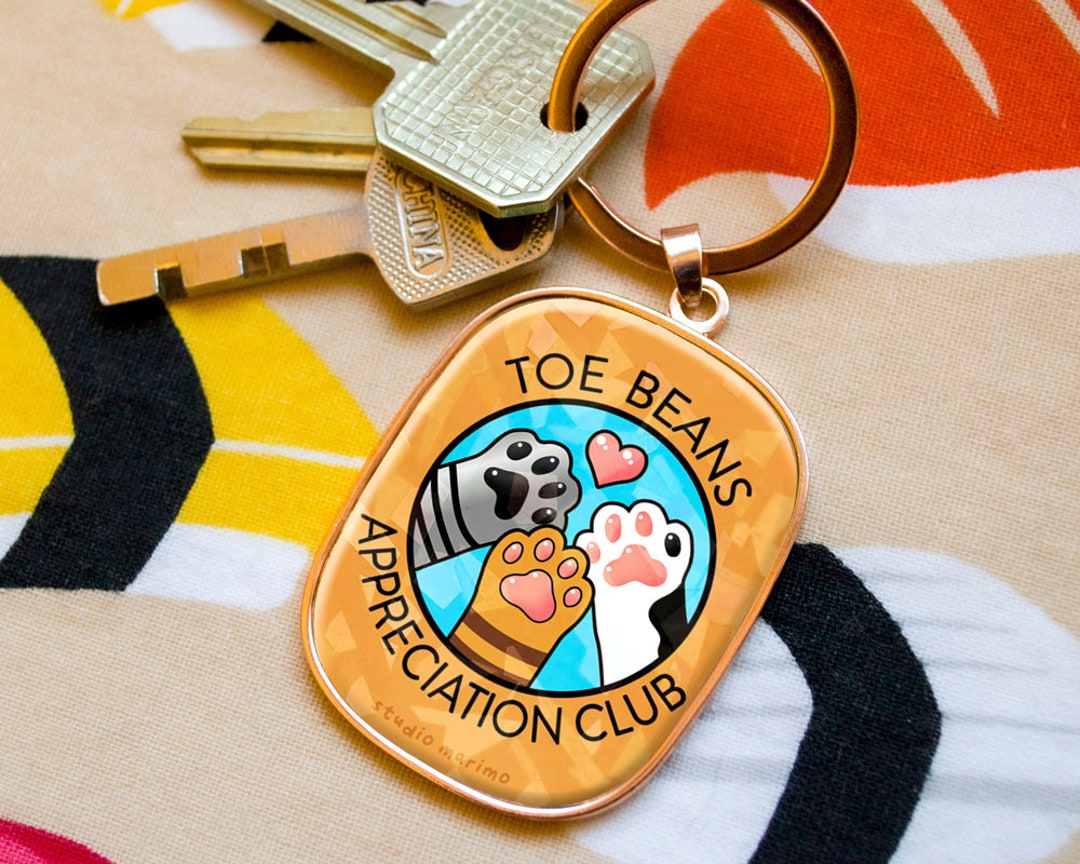 Toe Token Keychains Toe Beans Appreciation Club Rounded Frame Keychain - Etsy