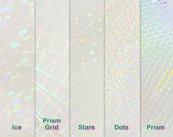 A4 Holographic Self-Adhesive Transparent Film (Mixed Pack)