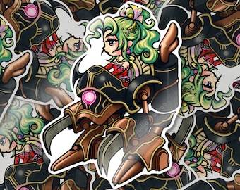 Terra en Magitek Armor (Final Fantasy III / Final Fantasy VI) Pegatina de vinilo