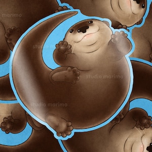 Chonk Otter Vinyl Sticker