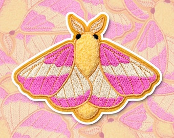 Rosy Maple Moth Iron-on Patch