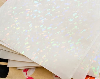 A4 Holographic Self-Adhesive Transparent Film (Ice Pattern)