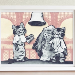 Vintage Cats - Wedding Day Art Print
