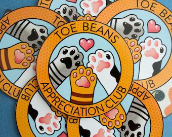 Toe Beans Appreciation Club Vinyl Sticker