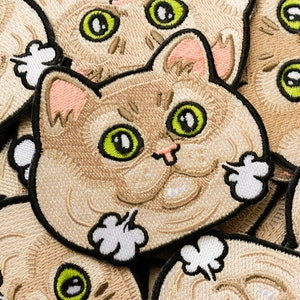 Écusson thermocollant chat qui respire fort