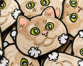 Heavy Breathing Cat Iron-on Patch