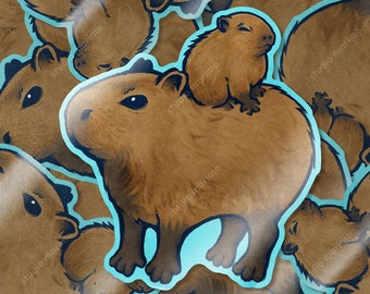 Capybaras Vinyl Sticker